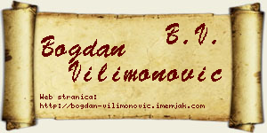 Bogdan Vilimonović vizit kartica